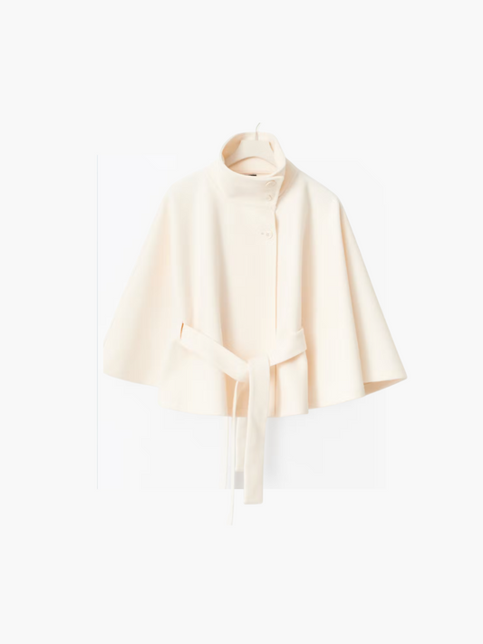 Elegant Belted Cape Coat
