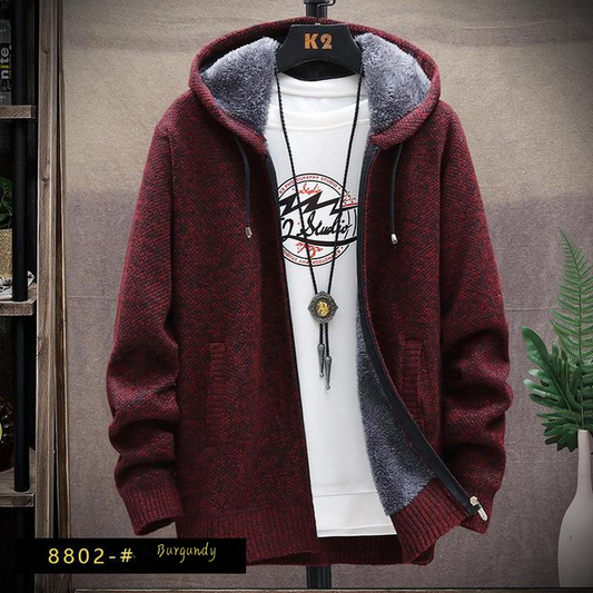 Cozy Knit Hoodie for Men