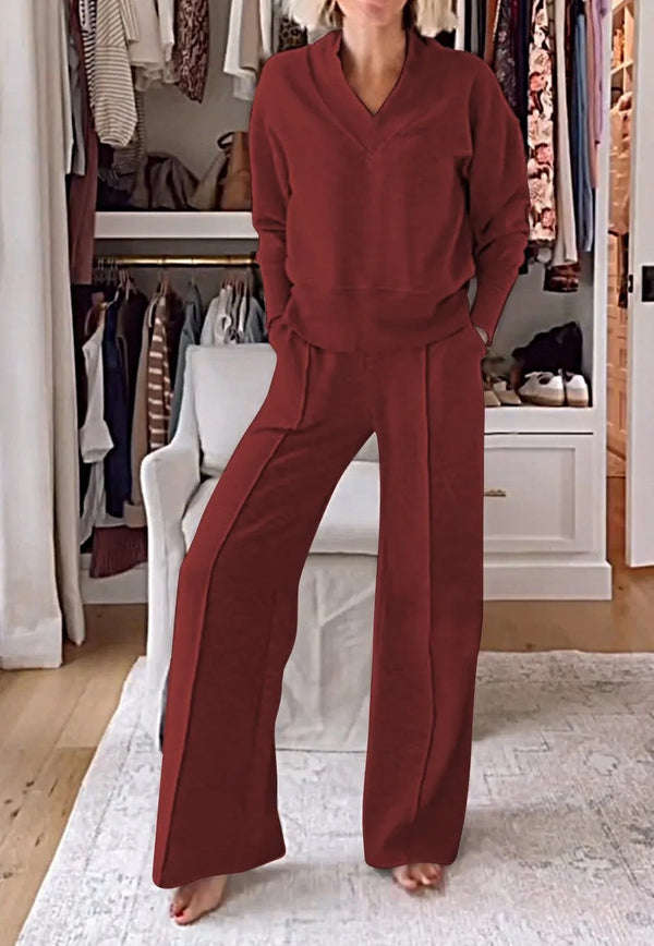 🎉49% OFF🥳 Chic V-Neck Two-Piece Outfit