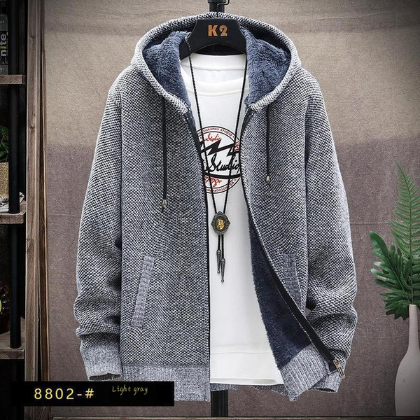 Cozy Knit Hoodie for Men