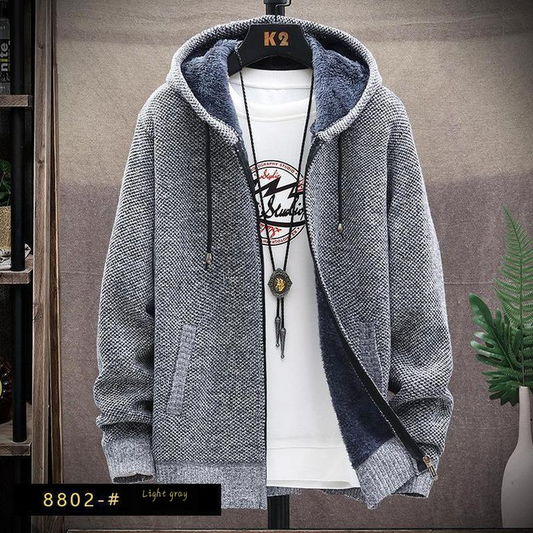 Cozy Knit Hoodie for Men